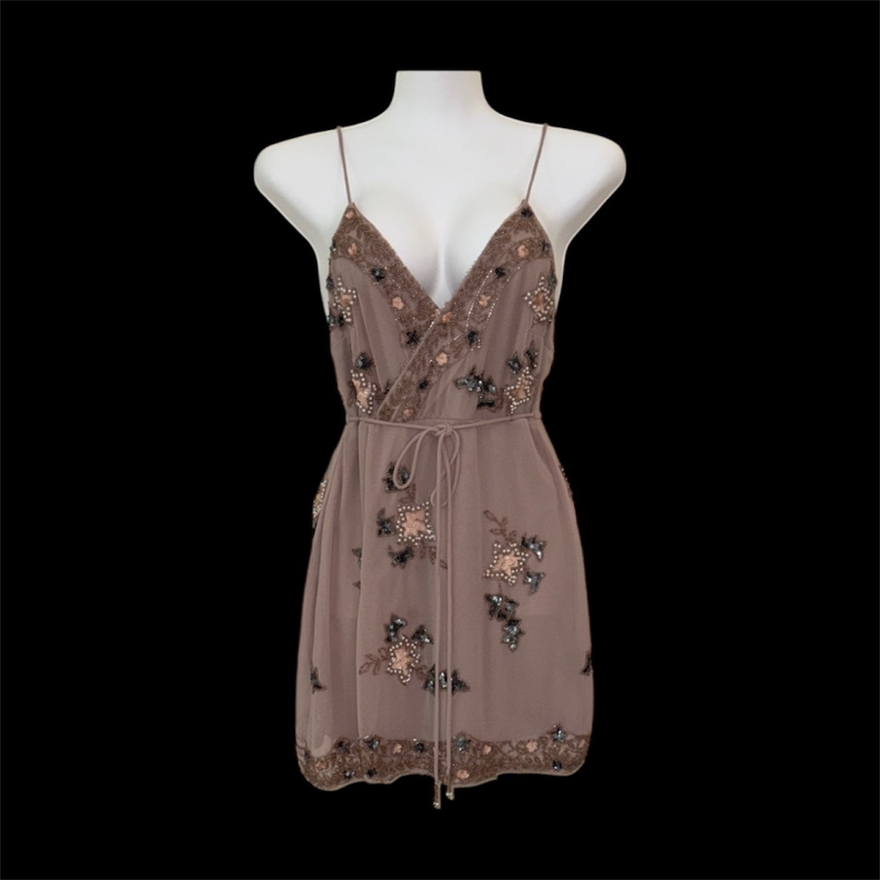 Altar'd State Mauve Sequin Mini Dress