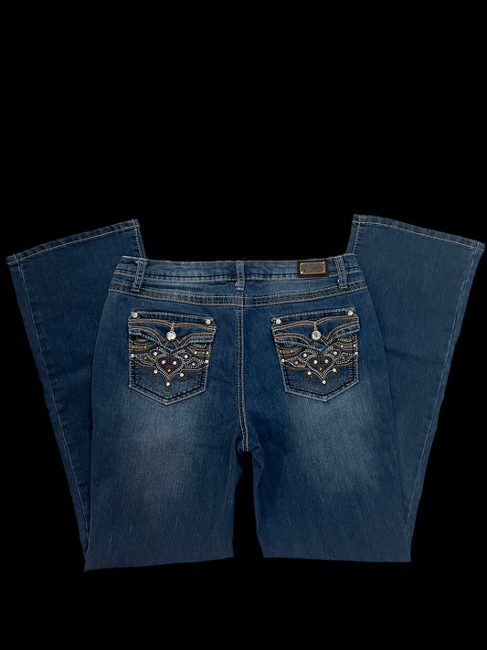 Embellished bootcut jeans