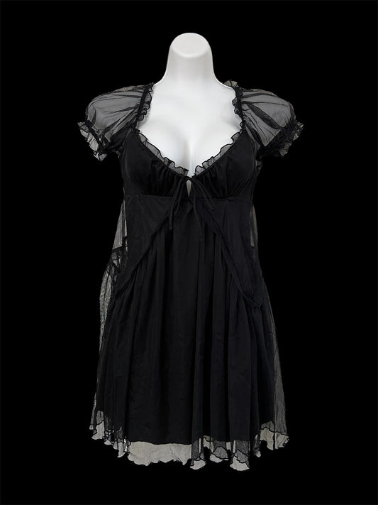 Black babydoll dress
