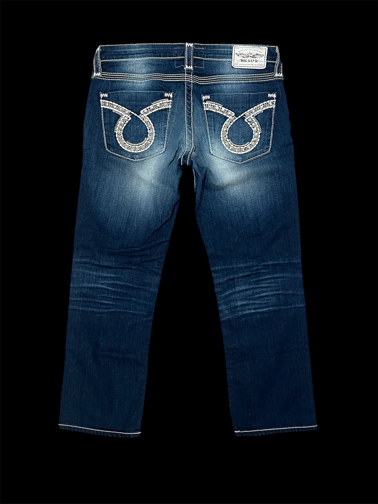 Studded low-rise jeans