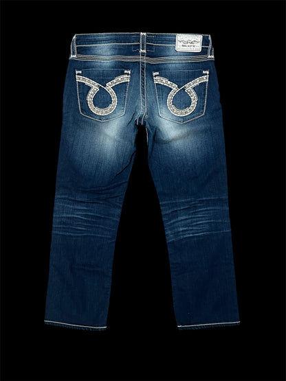 Studded low-rise jeans