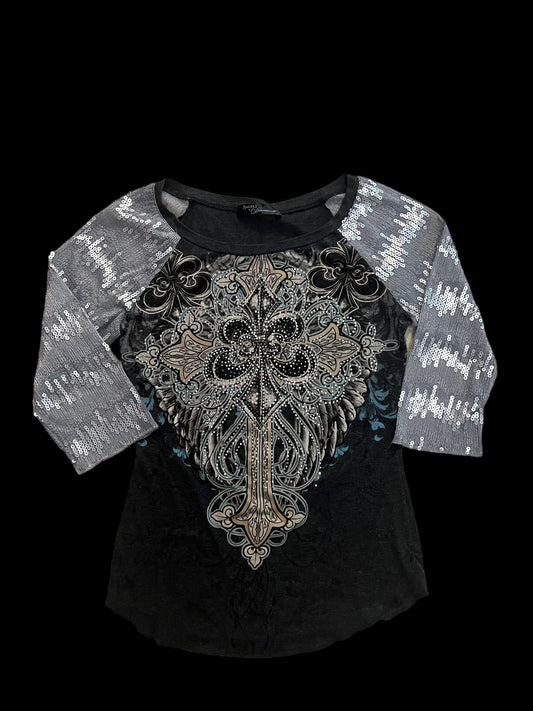 Embellished long sleeved top