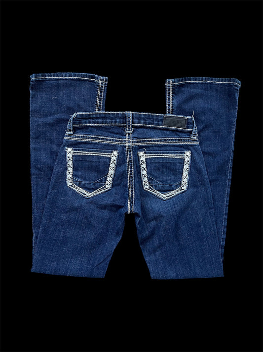 Low rise bootcut jeans