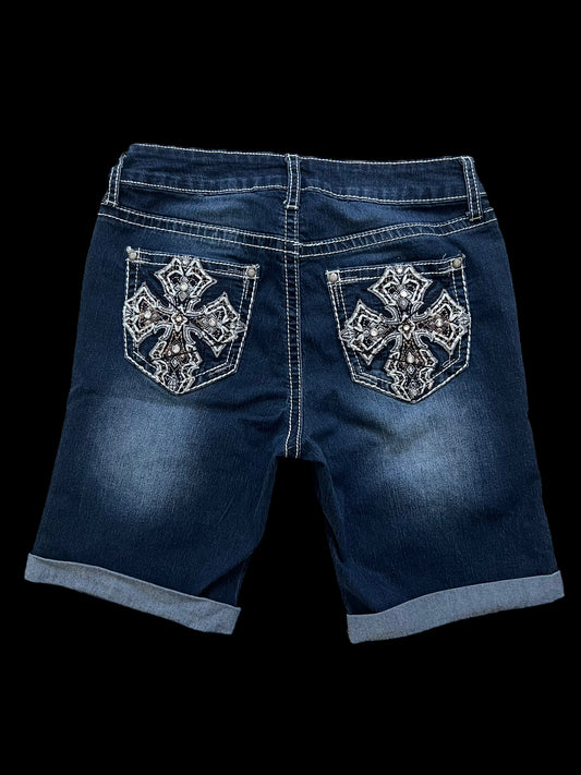 Embellished cross shorts