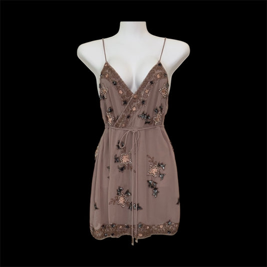 Altar'd State Mauve Sequin Mini Dress