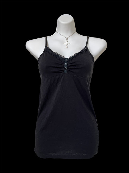 Black dainty cami top