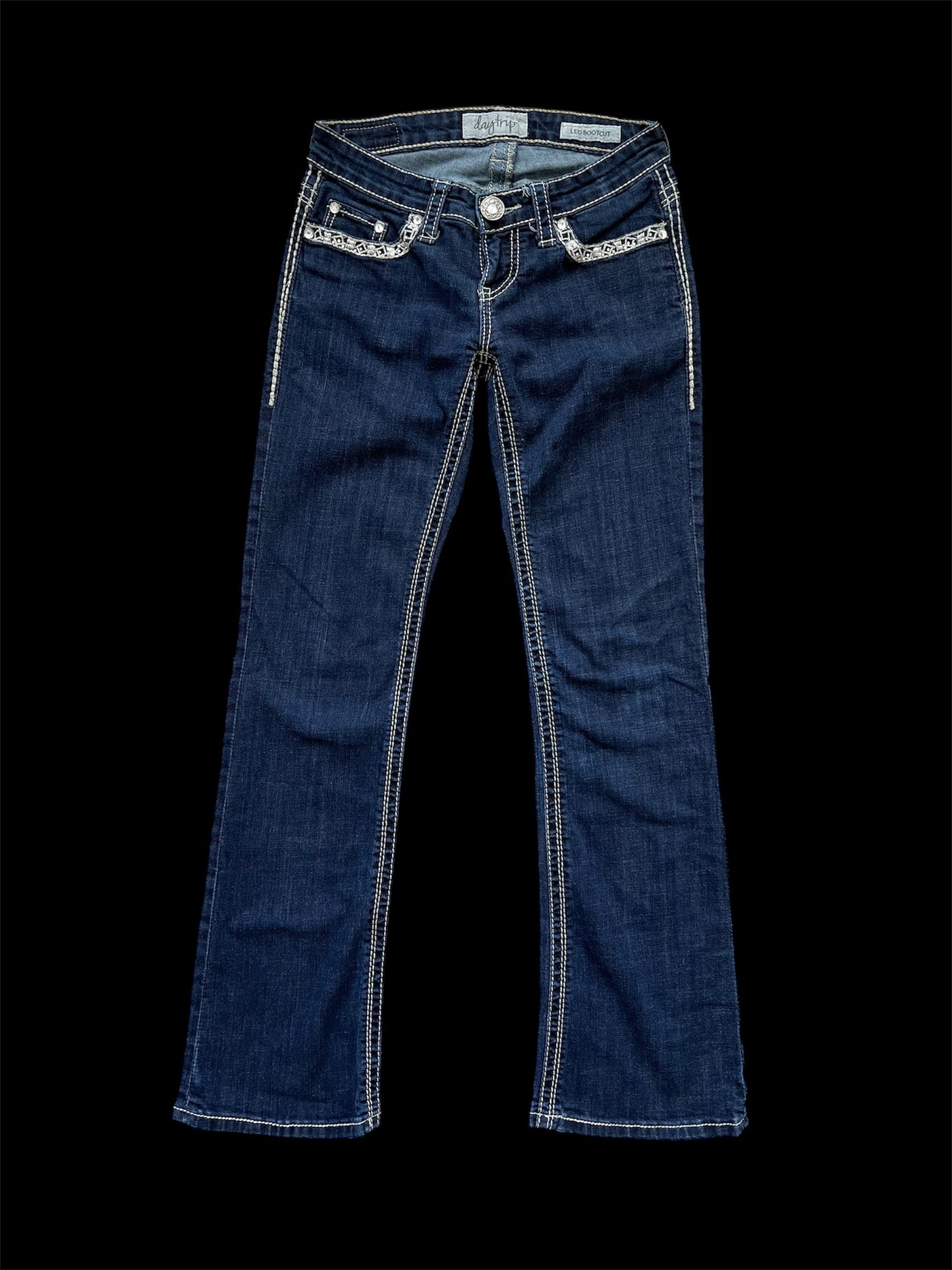 Low rise bootcut jeans