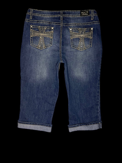 Embellished capris jeans