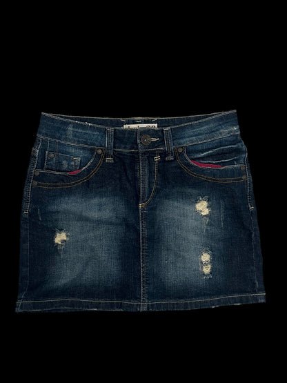 Denim mini skirt