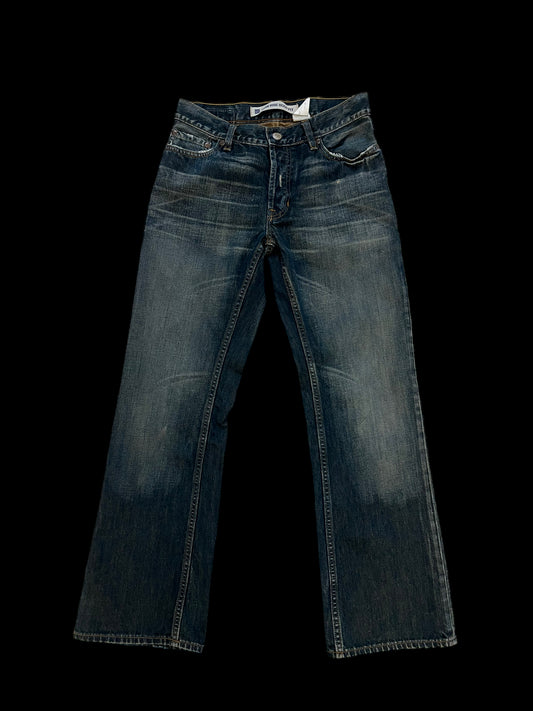 Low-rise boot cut jeans